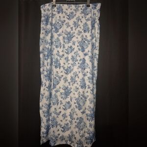 Floral Blue and White Women's Skirt